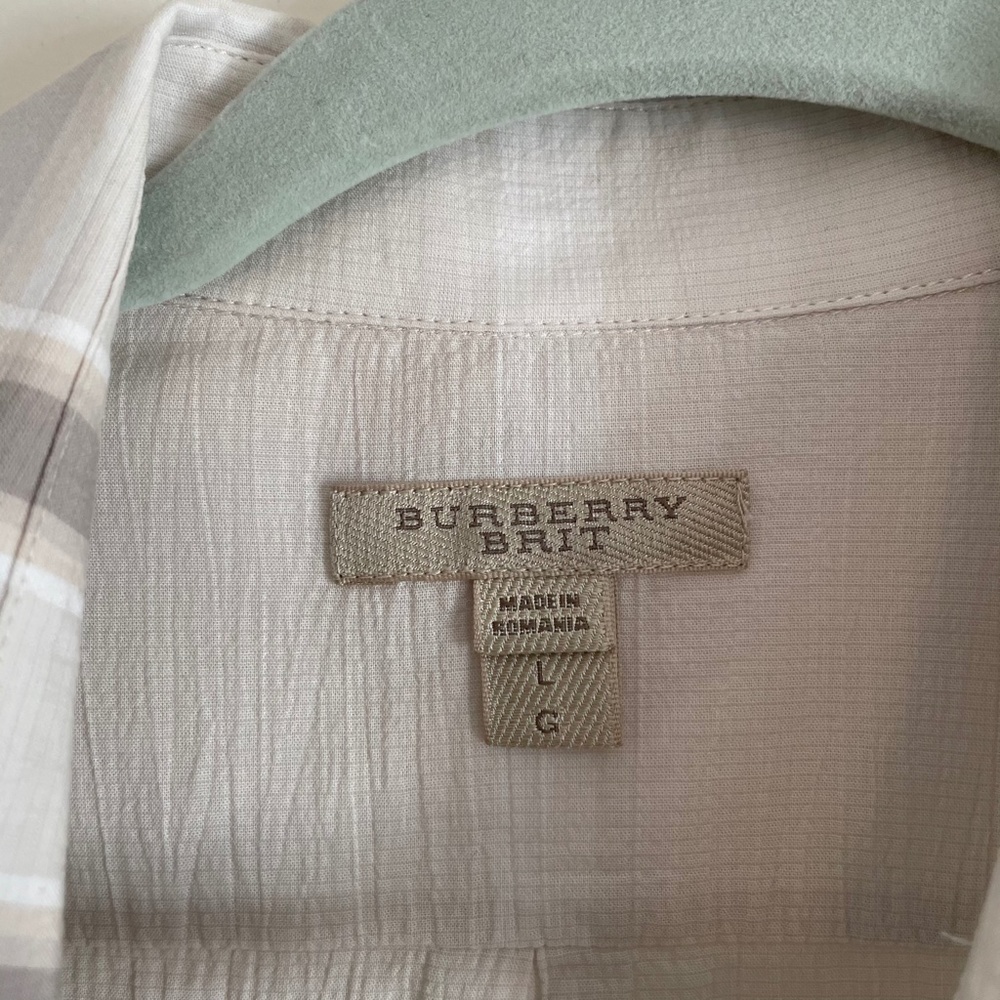 Burberry Brit Plaid button down size L